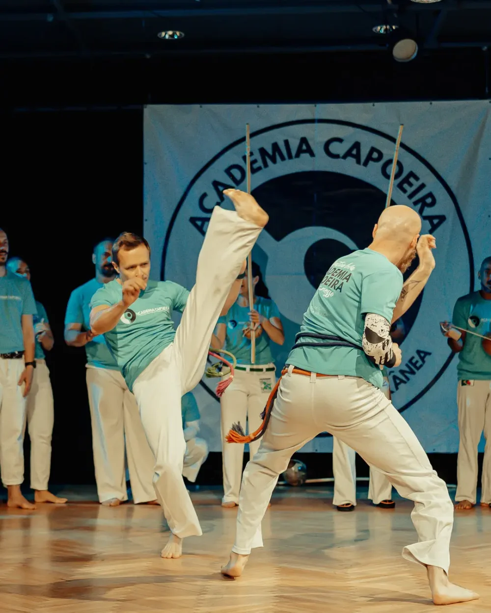 Trening capoeiry w Academia Capoeira w Łodzi
